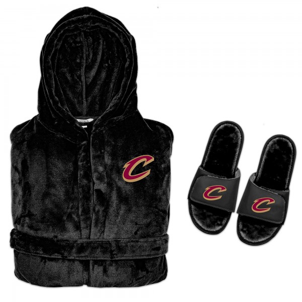 Халат и тапочки Cleveland Cavaliers ISlide Hooded Phantom - Black