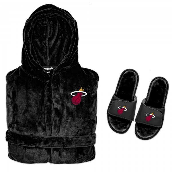 Халат и тапочки Miami Heat ISlide Hooded Phantom - Black