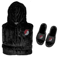 Халат и тапочки Portland Trail Blazers ISlide Hooded Phantom - Black