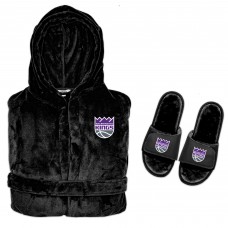Халат и тапочки Sacramento Kings ISlide Hooded Phantom - Black