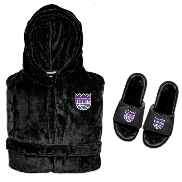 Халат и тапочки Sacramento Kings ISlide Hooded Phantom - Black