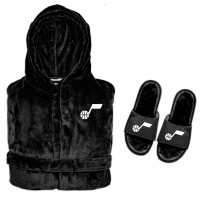Халат и тапочки Utah Jazz ISlide Hooded Phantom - Black
