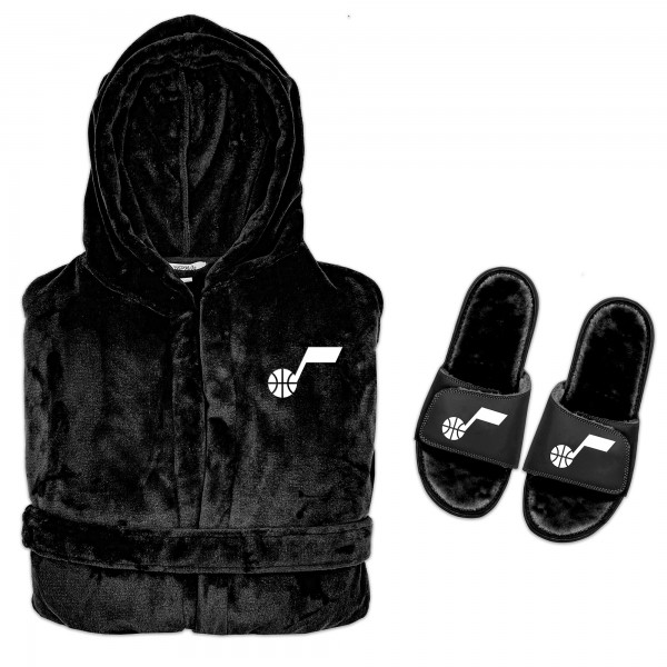 Халат и тапочки Utah Jazz ISlide Hooded Phantom - Black
