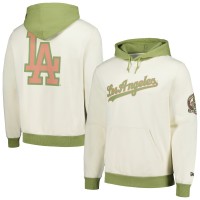 Los Angeles Dodgers New Era Cream/Green Color Pop Pullover Hoodie