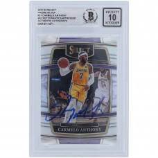 Carmelo Anthony Los Angeles Lakers Autographed 2021-22 Panini Select Silver Prizm #31 Beckett Fanatics Witnessed Authenticated 10 Card