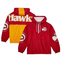 Толстовка Ветровка на короткой молнии Atlanta Hawks Mitchell & Ness Hardwood Classics Team OG 2.0 Anorak - Red