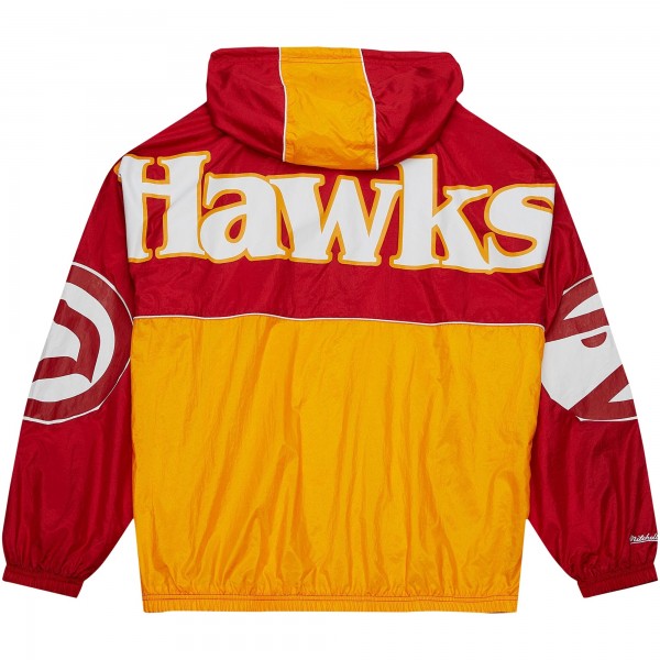Ветровка на короткой молнии Atlanta Hawks Mitchell & Ness Hardwood Classics Team OG 2.0 Anorak Hoodie - Red