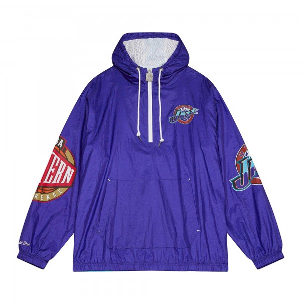Ветровка на короткой молнии Utah Jazz Mitchell & Ness Hardwood Classics Team OG 2.0 Anorak - Purple