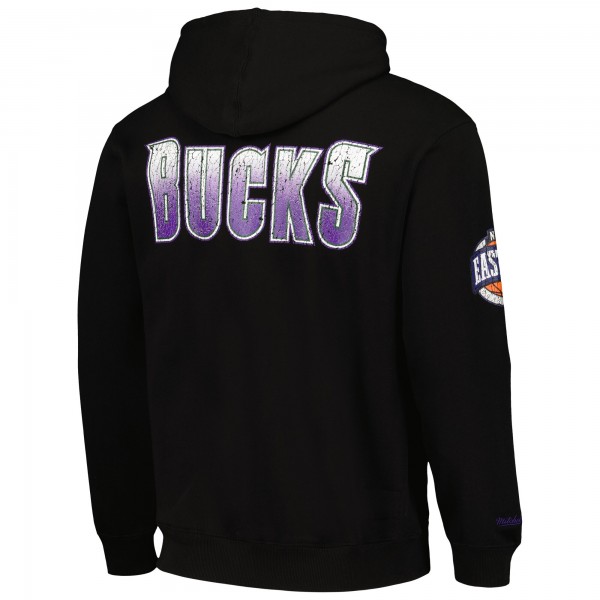 Milwaukee Bucks Mitchell & Ness Black Hardwood Classics OG 2.0 Pullover Hoodie