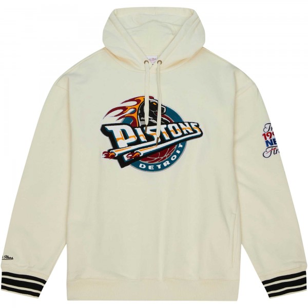 Толстовка Detroit Pistons Mitchell & Ness Chainstitch Felt - Cream