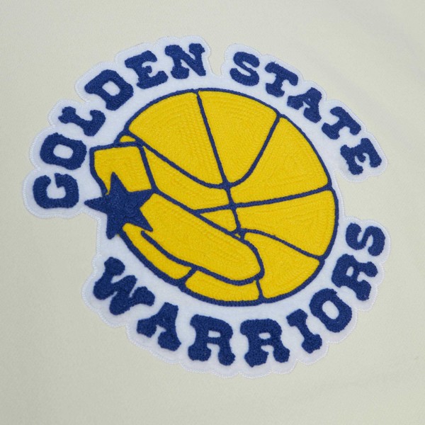 Толстовка Golden State Warriors Mitchell & Ness Chainstitch Felt - Cream