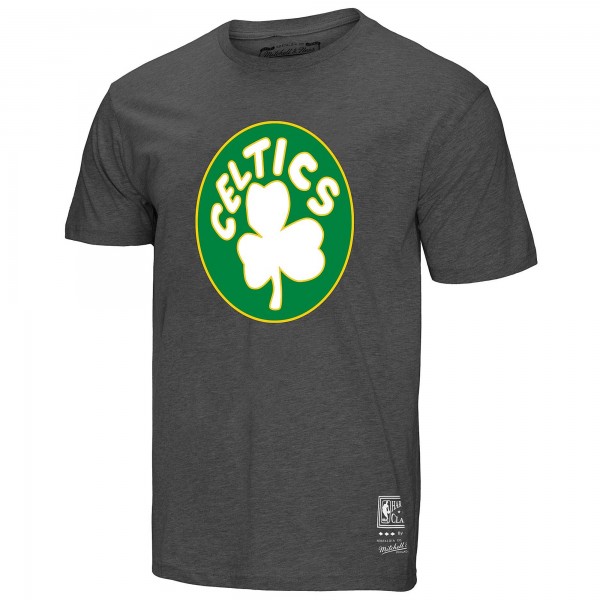 Футболка Boston Celtics Mitchell & Ness Unisex Hardwood Classics MVP Throwback Logo - Heather Gray