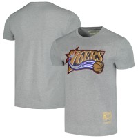 Футболка Philadelphia 76ers Mitchell & Ness Unisex Hardwood Classics MVP Throwback Logo - Heather Gray