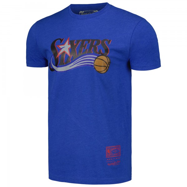 Футболка Philadelphia 76ers Mitchell & Ness Unisex Hardwood Classics MVP Throwback Logo - Royal