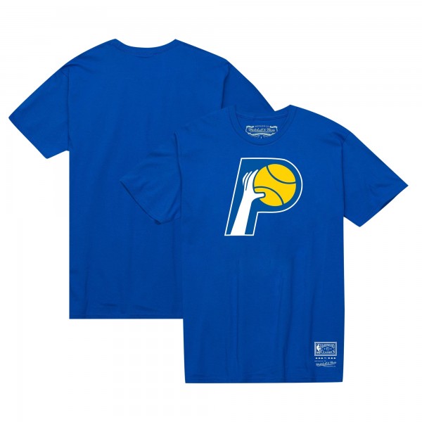 Футболка Indiana Pacers Mitchell & Ness Unisex Hardwood Classics MVP Throwback Logo - Royal