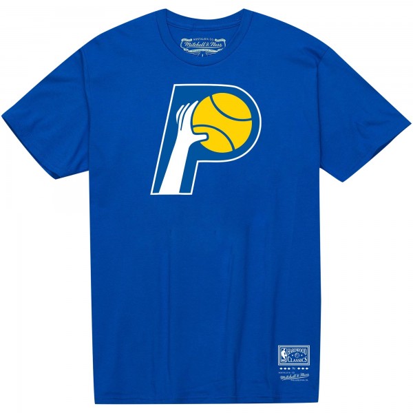 Футболка Indiana Pacers Mitchell & Ness Unisex Hardwood Classics MVP Throwback Logo - Royal