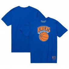 Футболка New York Knicks Mitchell & Ness Unisex Hardwood Classics MVP Throwback Logo - Blue