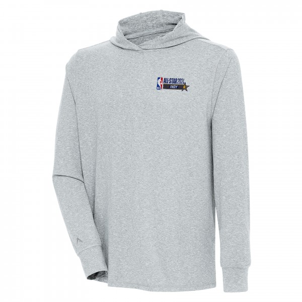 Кофта с капюшоном Antigua 2024 NBA All-Star Game Saga - Heather Gray