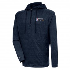Толстовка на короткой молнии Antigua 2024 NBA All-Star Game Spikes Raglan - Heather Navy