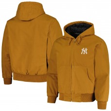 Толстовка на молнии New York Yankees Dunbrooke Brown Dakota Work Jacket