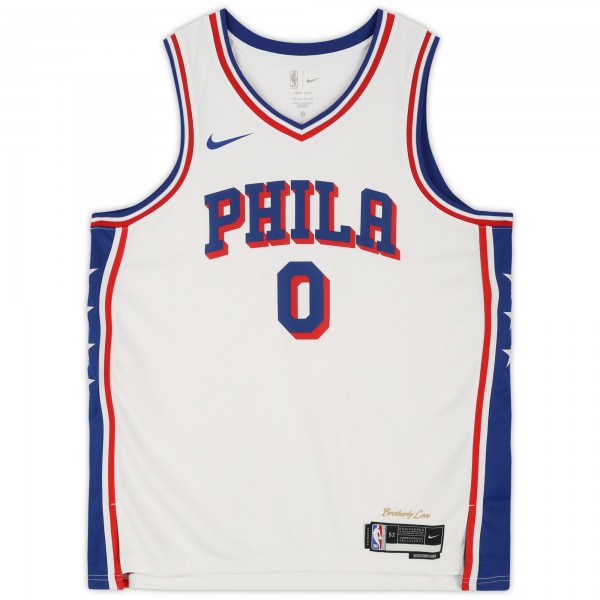 Tyrese Maxey Philadelphia 76ers Autographed Fanatics Authentic White Nike Association Swingman Jersey with Mad Max Inscription