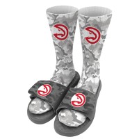 Носки и шлепки Atlanta Hawks ISlide Camo - Gray
