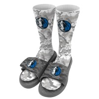 Носки и шлепки Dallas Mavericks ISlide Camo - Gray