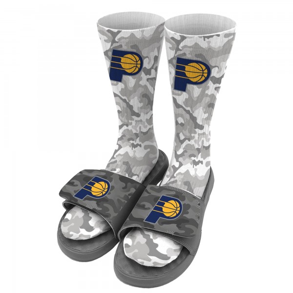 Носки и шлепки Indiana Pacers ISlide Camo - Gray