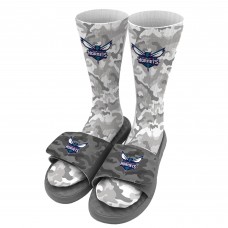 Носки и шлепки Charlotte Hornets ISlide Youth Camo - Gray