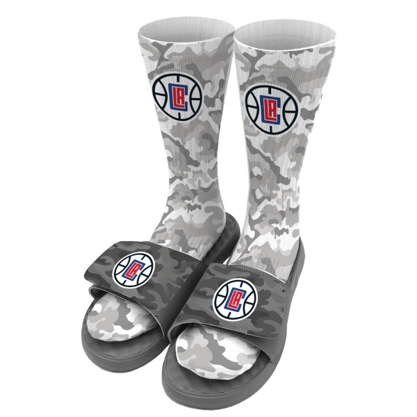 Носки и шлепки LA Clippers ISlide Youth Camo - Gray