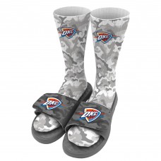 Носки и шлепки Oklahoma City Thunder ISlide Youth Camo - Gray
