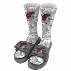 Носки и шлепки Portland Trail Blazers ISlide Youth Camo - Gray