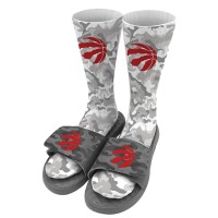 Носки и шлепки Toronto Raptors ISlide Youth Camo - Gray