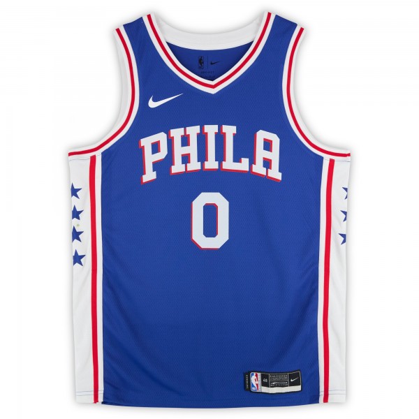 Tyrese Maxey Philadelphia 76ers Autographed Fanatics Authentic Royal Nike Icon Edition Swingman Jersey with Mad Max Inscription