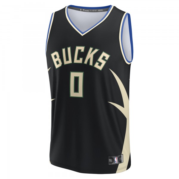 Игровая форма  Damian Lillard Milwaukee Bucks Youth Fast Break Player - Statement Edition - Black