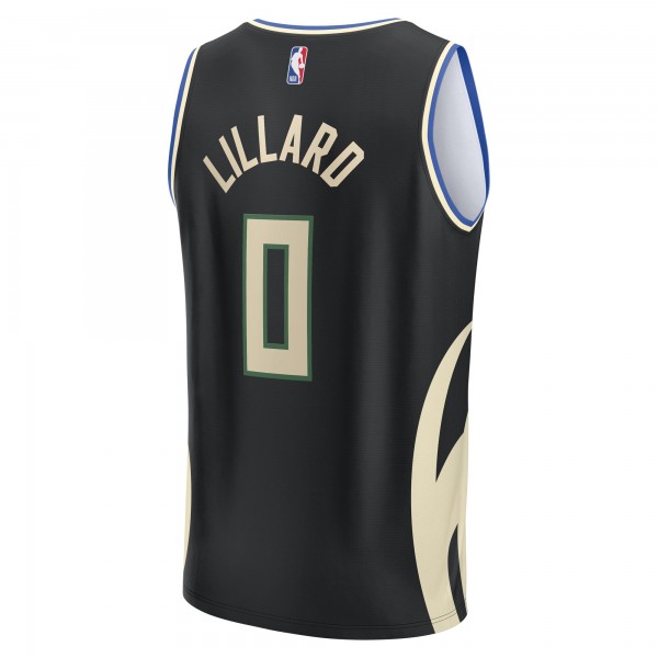 Игровая форма  Damian Lillard Milwaukee Bucks Youth Fast Break Player - Statement Edition - Black