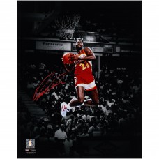 Dominique Wilkins Atlanta Hawks Autographed Fanatics Authentic 11 x 14 Reverse Dunk Spotlight Photograph