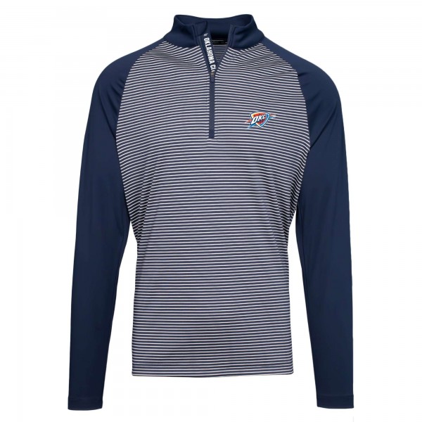Oklahoma City Thunder Levelwear Navy Charter Insignia Core Quarter-Zip Pullover Top