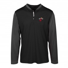 Miami Heat Levelwear Black Spector Insignia Core Quarter-Zip Pullover Top