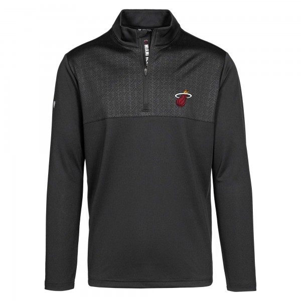 Miami Heat Levelwear Black Truth Insignia Core Quarter-Zip Pullover Top