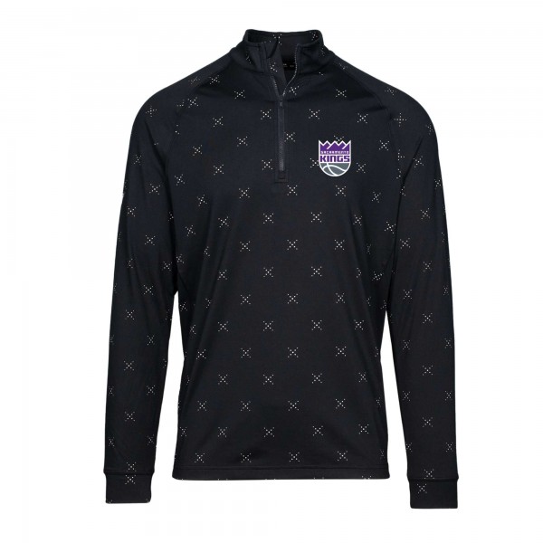 Кофта на короткой молнии Sacramento Kings Levelwear Finley Insignia Core - Black
