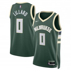 Игровая форма  Damian Lillard Milwaukee Bucks Nike Unisex Swingman - Icon Edition - Hunter Green