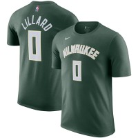 Именная футболка Damian Lillard Milwaukee Bucks Nike - Hunter Green