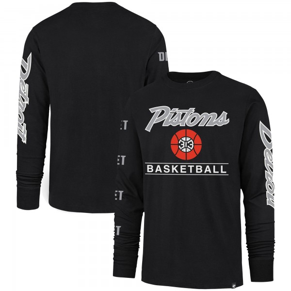 Футболка с длинным рукавом Detroit Pistons 47 2023/24 City Edition Triplet Franklin - Black