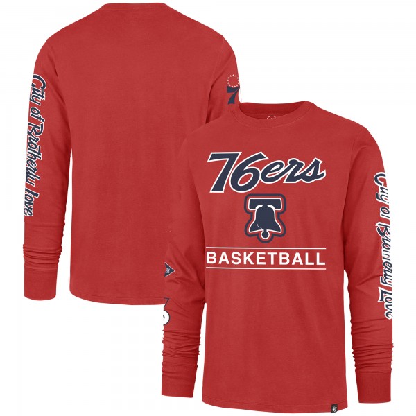 Футболка с длинным рукавом Philadelphia 76ers 47 2023/24 City Edition Triplet Franklin - Red