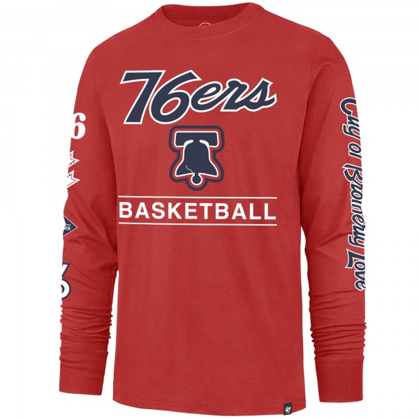 Футболка с длинным рукавом Philadelphia 76ers 47 2023/24 City Edition Triplet Franklin - Red