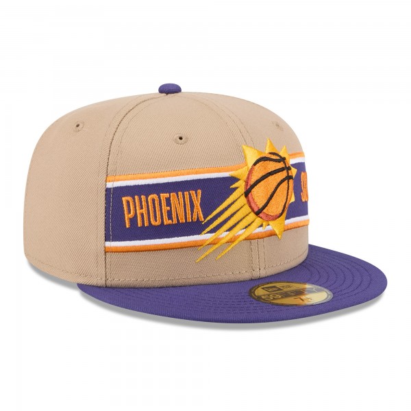 Бейсболка Phoenix Suns New Era Tan/Purple 2024 NBA Draft 59FIFTY