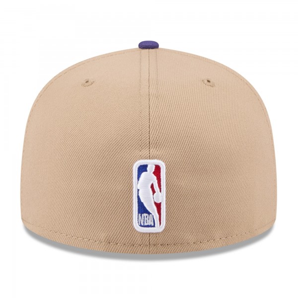 Бейсболка Phoenix Suns New Era Tan/Purple 2024 NBA Draft 59FIFTY