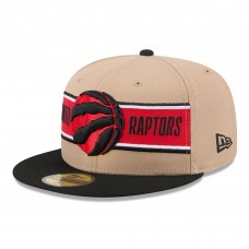 Бейсболка Toronto Raptors New Era Tan/Black 2024 NBA Draft 59FIFTY