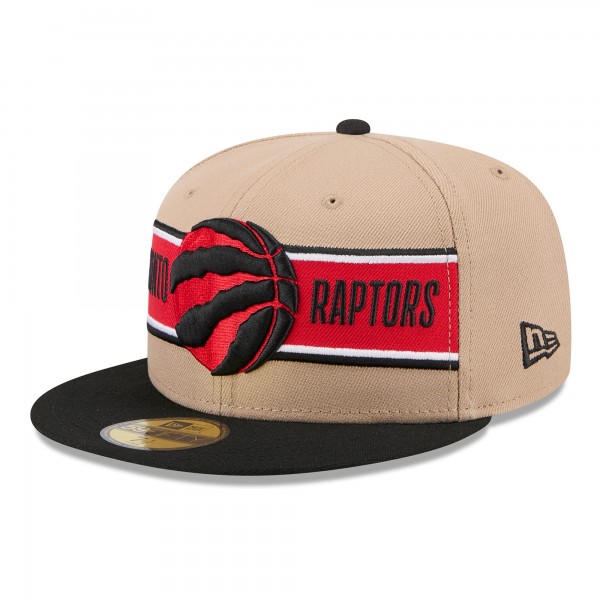 Бейсболка Toronto Raptors New Era Tan/Black 2024 NBA Draft 59FIFTY